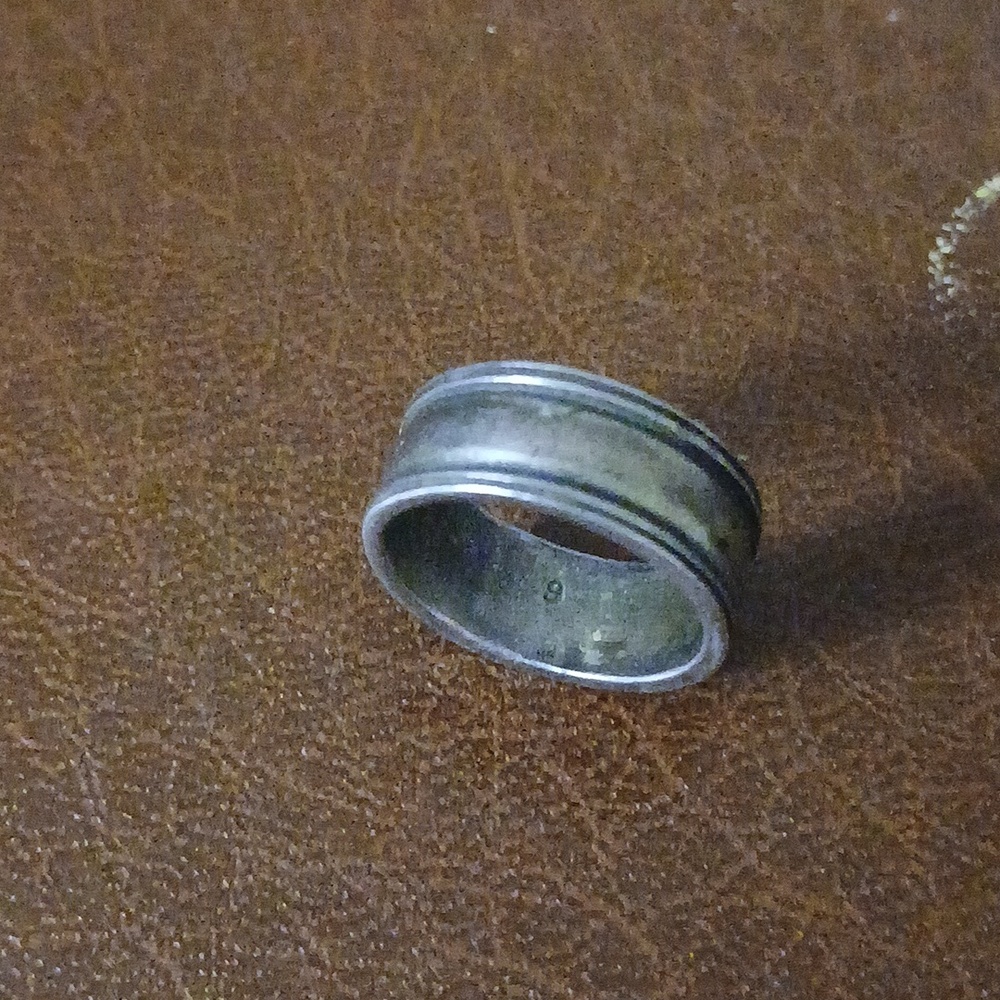 Old Sterling Chunky Ring Size 6 Beautiful Patina 5 Grams